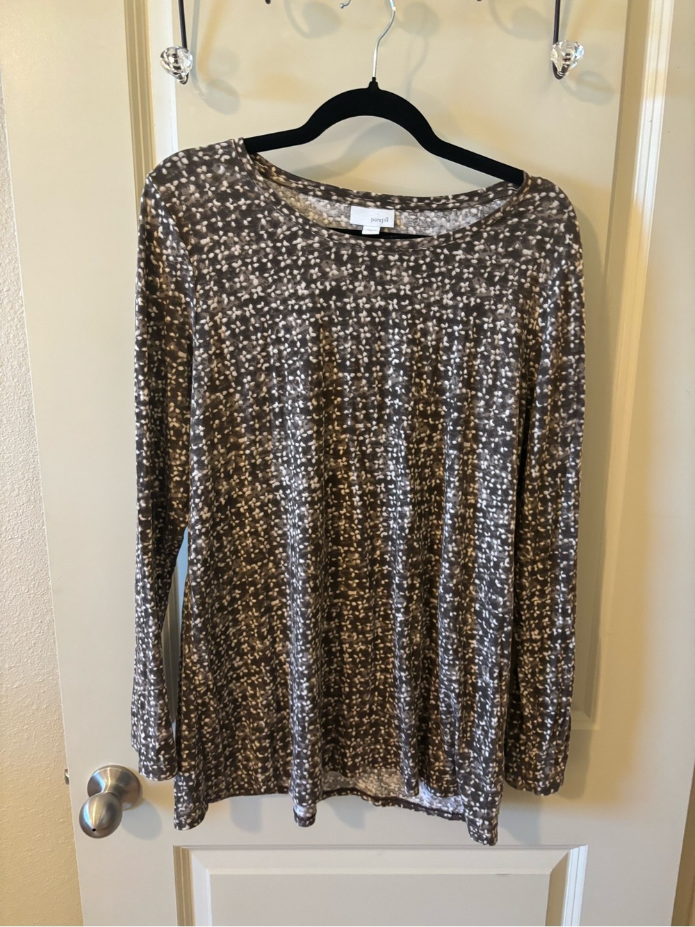 J Jill Pure Jill Long Sleeve Top Pima Cotton EUC Large Fall Winter